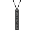 Engraved Vertical Bar Necklace – "Made With Christ" Pendant - MADE WITH CHRIST